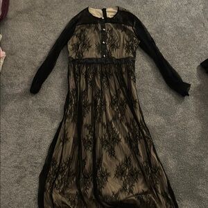 Elegant‎ Black Lace Overlay Dress